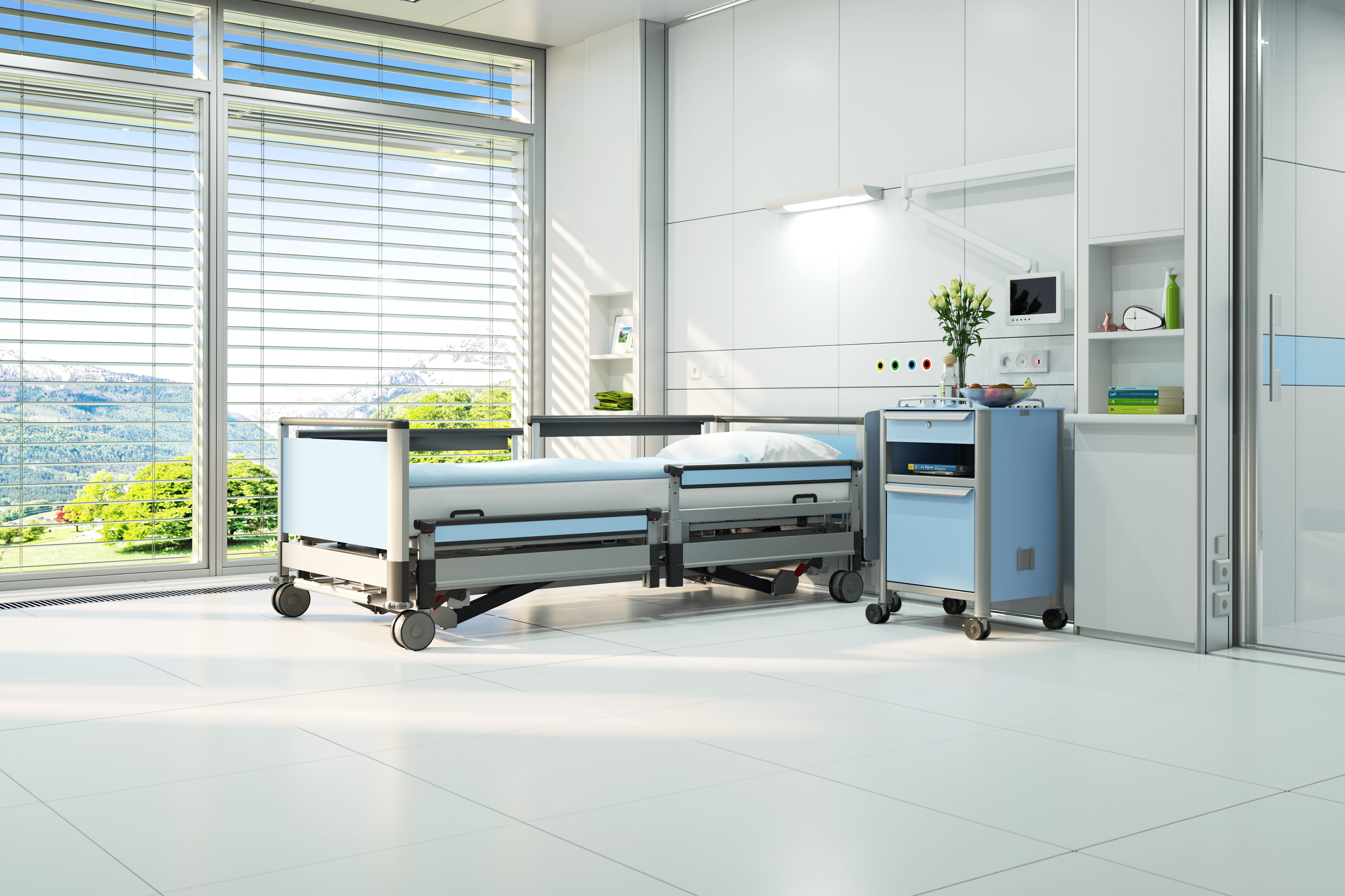 Das neue Klinikbett image3-w wurde speziell entwickelt für den effektiven Einsatz in Waschstraßen und Dekontaminationszentren