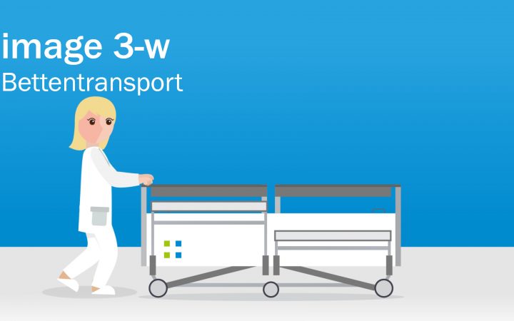 Klinikbett mit Transport-Plus