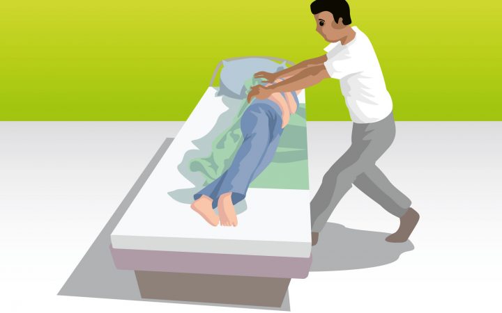 Drehung des Bewohners in Richtung des Pflegers - Varianten